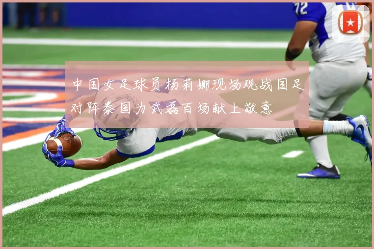 中国女足球员杨莉娜现场观战国足对阵泰国为武磊百场献上敬意